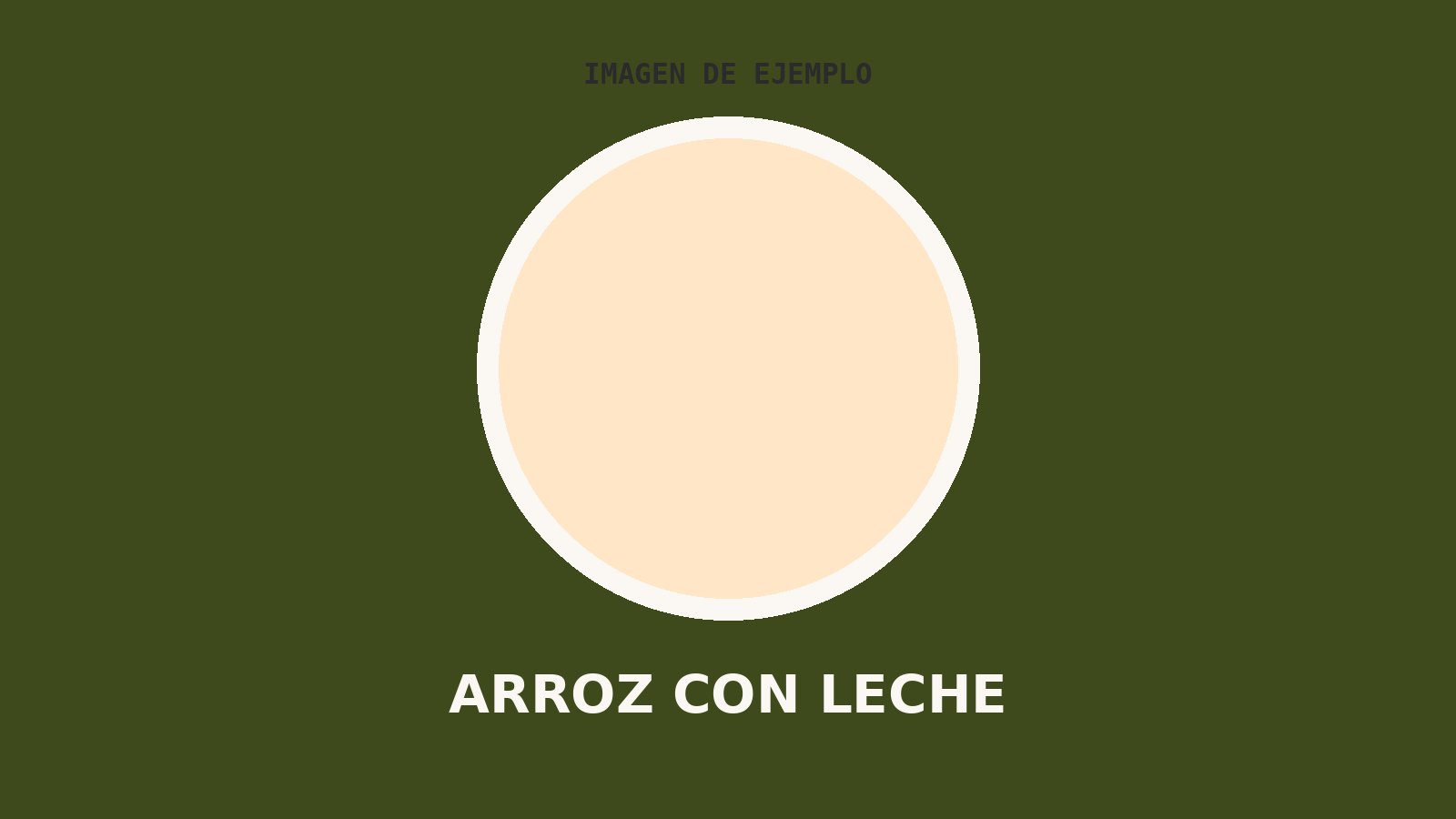 Arroz con leche (imagen de ejemplo)