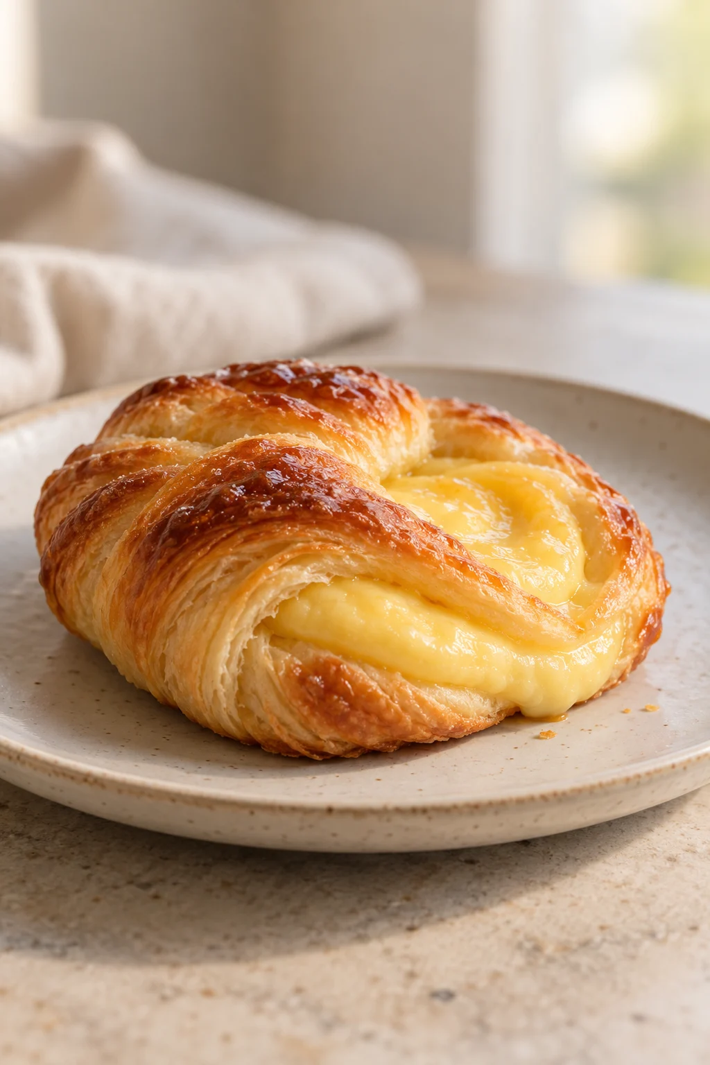 Close-up de facturas con crema mostrando su textura suave y relleno cremoso