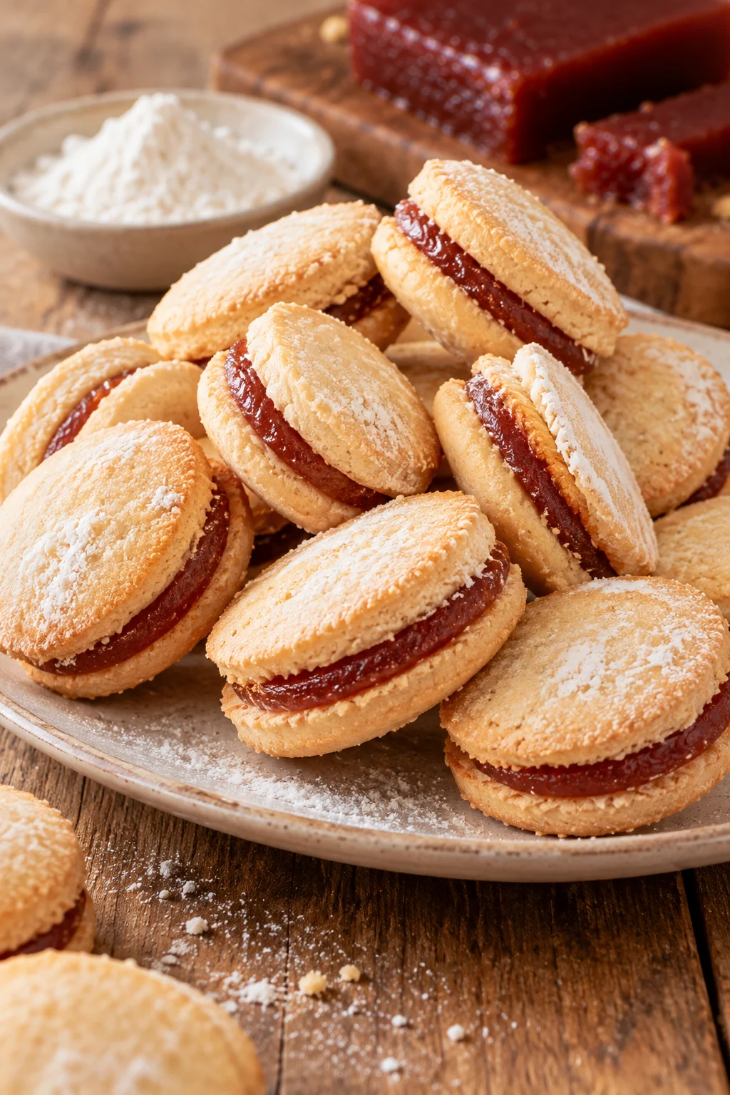 Galletas de mantequilla con guayaba recién horneadas