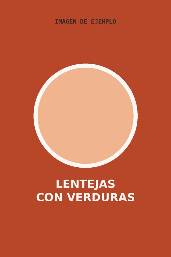 Lentejas con verduras (imagen de ejemplo)
