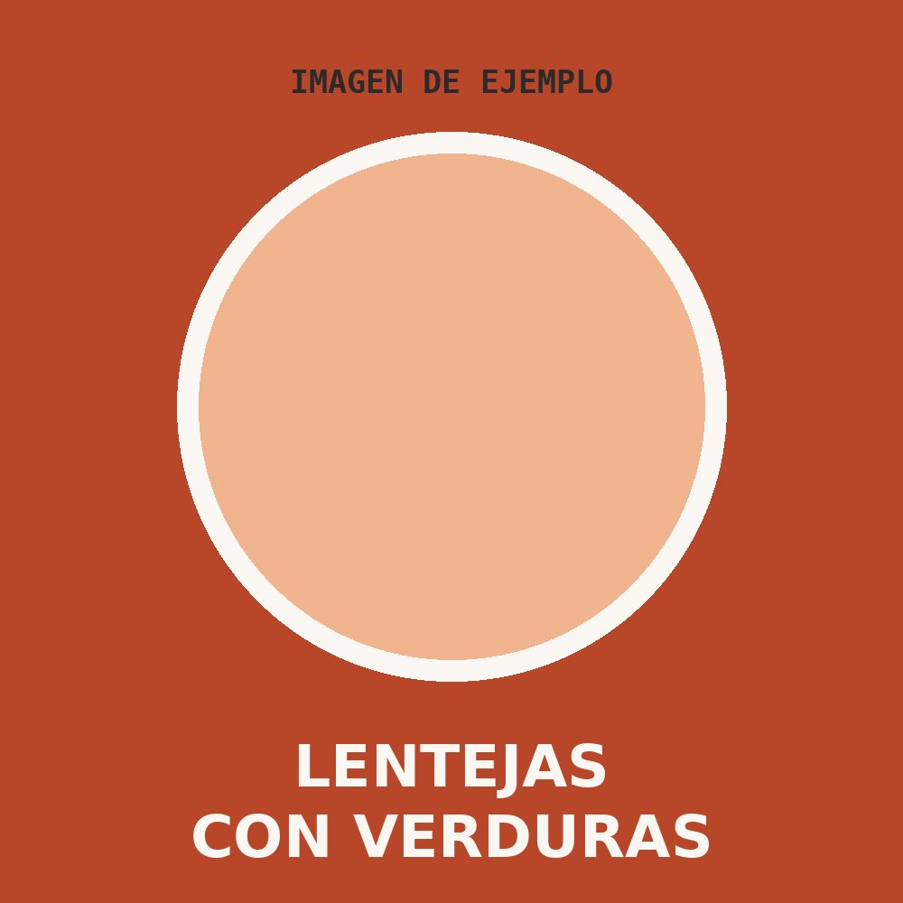 Lentejas con verduras (cuadrada) (imagen de ejemplo)