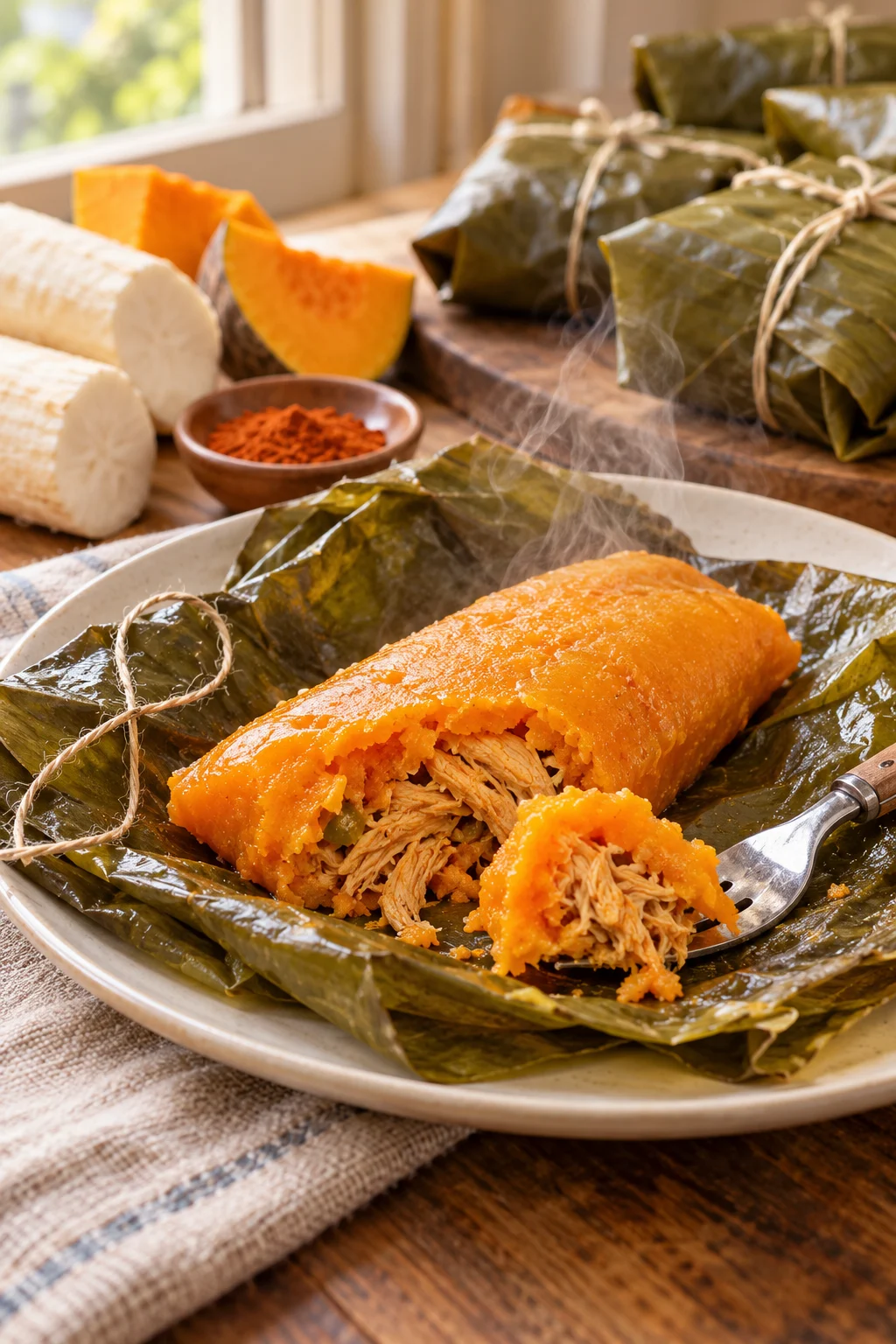 Porción de pastel de yuca fácil y sabroso mostrando su textura